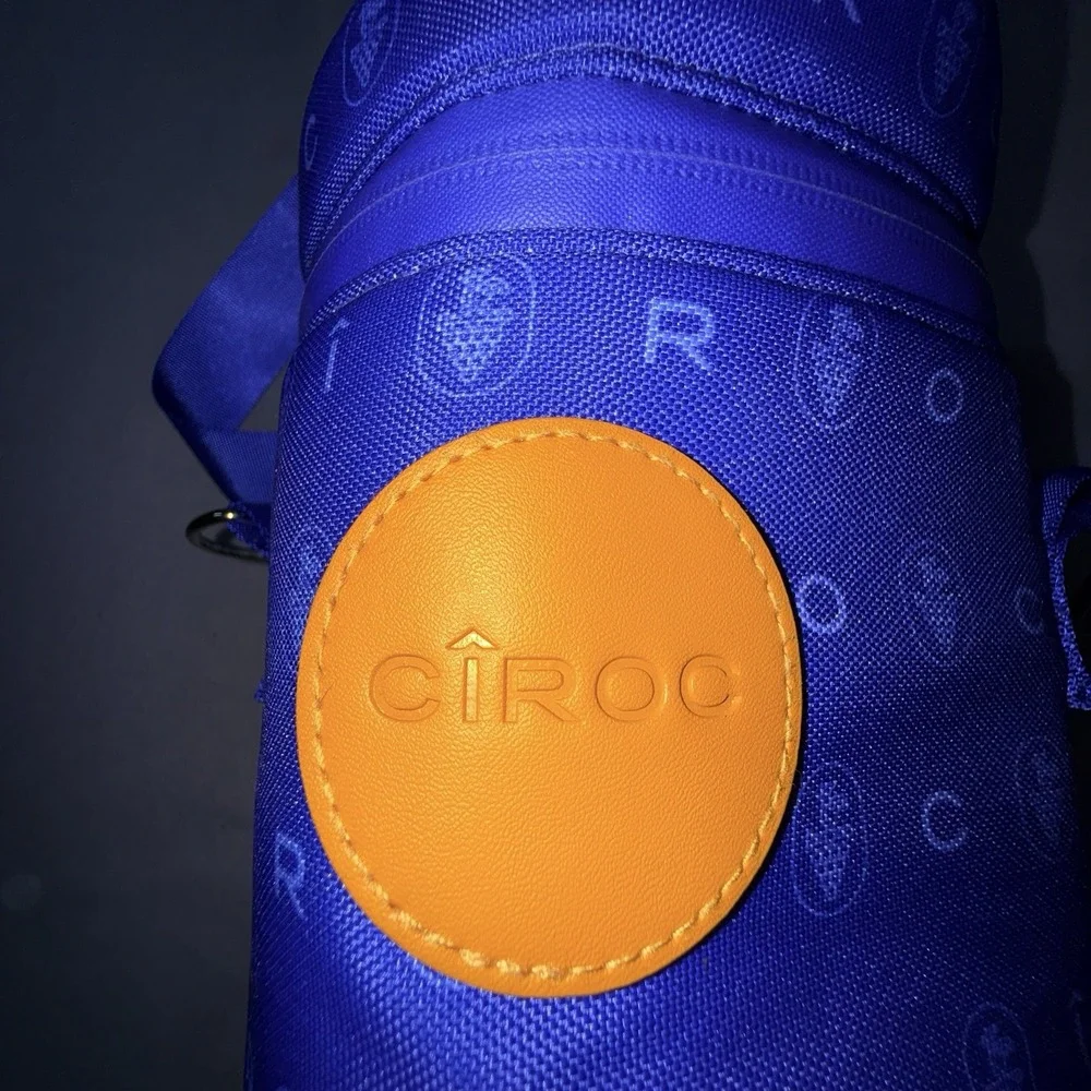 Ciroc Insulated Bottle Carrier Bag Unisex‎ OS Blue Excellent Monogram Logo Zip